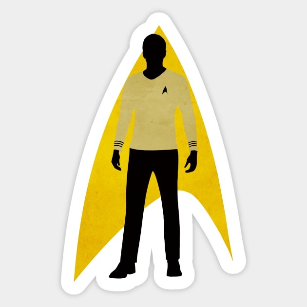 Star Trek - Minimalist Kirk Sticker by AdriansFinalFrontier